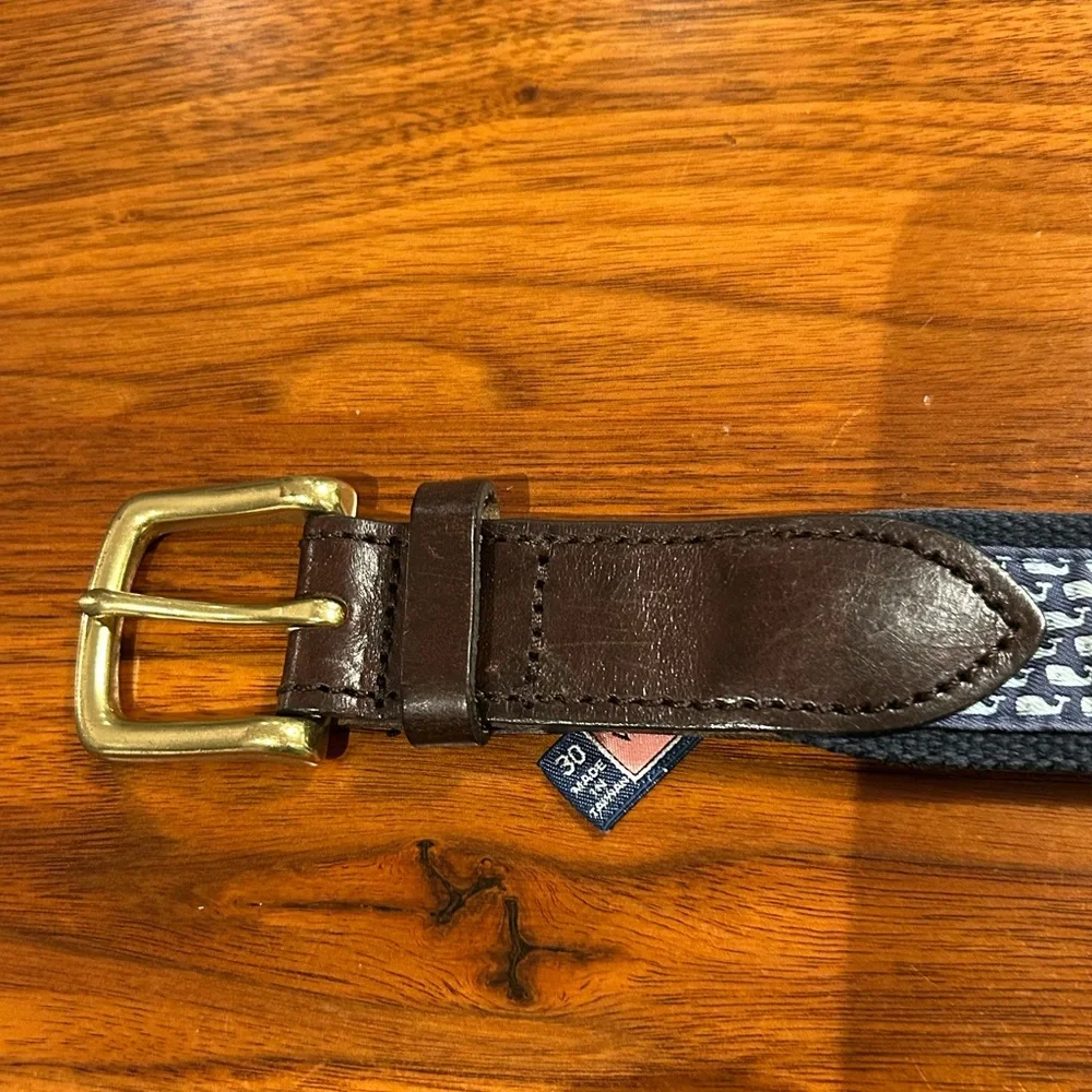 Vineyard Vines Whale Canvas Club Belt Size 30